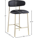  Color_Black -- Meridian Lupita Counter Height Stool IMAGE 8