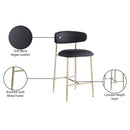 Meridian Lupita Black Vegan Leather Counter Stool IMAGE 9