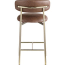  Color_Brown -- Lupita Brown Vegan Leather Upholstered Counter Stool IMAGE 5