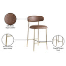  Color_Brown -- Lupita Brown Vegan Leather Upholstered Counter Stool IMAGE 9