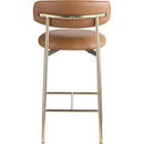  Color_Cognac -- Lupita Cognac Vegan Leather Upholstered Counter Stool IMAGE 5