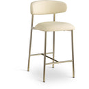  Color_Cream -- Lupita Cream Vegan Leather Upholstered Counter Stool IMAGE 1