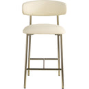  Color_Cream -- Lupita Cream Vegan Leather Upholstered Counter Stool IMAGE 3