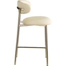  Color_Cream -- Lupita Cream Vegan Leather Upholstered Counter Stool IMAGE 4