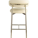  Color_Cream -- Lupita Cream Vegan Leather Upholstered Counter Stool IMAGE 5