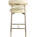 Meridian Lupita Cream Vegan Leather Counter Stool IMAGE 5