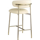  Color_Cream -- Lupita Cream Vegan Leather Upholstered Counter Stool IMAGE 6