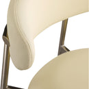  Color_Cream -- Lupita Cream Vegan Leather Upholstered Counter Stool IMAGE 7
