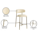  Color_Cream -- Lupita Cream Vegan Leather Upholstered Counter Stool IMAGE 9