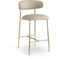  Color_Taupe -- Lupita Taupe Vegan Leather Upholstered Counter Stool IMAGE 1