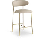  Color_Taupe -- Lupita Taupe Vegan Leather Upholstered Counter Stool IMAGE 1