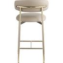  Color_Taupe -- Lupita Taupe Vegan Leather Upholstered Counter Stool IMAGE 5