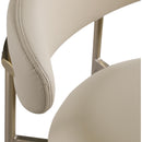  Color_Taupe -- Lupita Taupe Vegan Leather Upholstered Counter Stool IMAGE 7