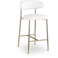  Color_White -- Lupita Off-White Vegan Leather Upholstered Counter Stool IMAGE 1