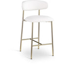  Color_White -- Lupita Off-White Vegan Leather Upholstered Counter Stool IMAGE 1