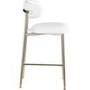  Color_White -- Lupita Off-White Vegan Leather Upholstered Counter Stool IMAGE 4