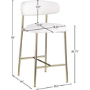  Color_White -- Lupita Off-White Vegan Leather Upholstered Counter Stool IMAGE 8