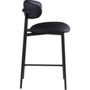 Meridian Lupita Black Vegan Leather Counter Stool IMAGE 4