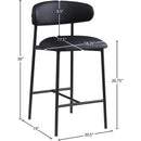  Color_Black -- Meridian Lupita Counter Height Stool IMAGE 8