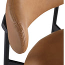  Color_Cognac -- Lupita Cognac Vegan Leather Upholstered Counter Stool IMAGE 7