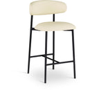  Color_Cream -- Lupita Cream Vegan Leather Upholstered Counter Stool IMAGE 1