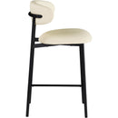  Color_Cream -- Lupita Cream Vegan Leather Upholstered Counter Stool IMAGE 4