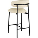  Color_Cream -- Lupita Cream Vegan Leather Upholstered Counter Stool IMAGE 6