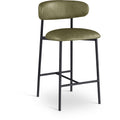  Color_Olive -- Lupita Olive Vegan Leather Upholstered Counter Stool IMAGE 1
