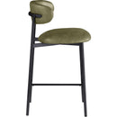  Color_Olive -- Lupita Olive Vegan Leather Upholstered Counter Stool IMAGE 4