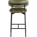  Color_Olive -- Lupita Olive Vegan Leather Upholstered Counter Stool IMAGE 5