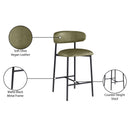  Color_Olive -- Lupita Olive Vegan Leather Upholstered Counter Stool IMAGE 9