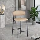  Color_Tan -- Lupita Tan Vegan Leather Upholstered Counter Stool IMAGE 2