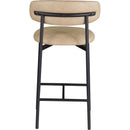 Meridian Lupita Tan Vegan Leather Counter Stool IMAGE 5