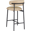  Color_Tan -- Lupita Tan Vegan Leather Upholstered Counter Stool IMAGE 6