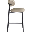  Color_Taupe -- Lupita Taupe Vegan Leather Upholstered Counter Stool IMAGE 4