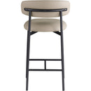  Color_Taupe -- Lupita Taupe Vegan Leather Upholstered Counter Stool IMAGE 5