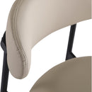  Color_Taupe -- Lupita Taupe Vegan Leather Upholstered Counter Stool IMAGE 7