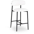  Color_White -- Lupita Off-White Vegan Leather Upholstered Counter Stool IMAGE 1