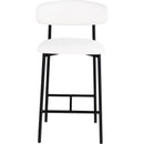 Color_White -- Lupita Off-White Vegan Leather Upholstered Counter Stool IMAGE 3