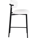  Color_White -- Lupita Off-White Vegan Leather Upholstered Counter Stool IMAGE 4