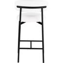  Color_White -- Lupita Off-White Vegan Leather Upholstered Counter Stool IMAGE 5
