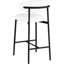  Color_White -- Lupita Off-White Vegan Leather Upholstered Counter Stool IMAGE 6
