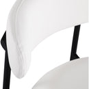  Color_White -- Lupita Off-White Vegan Leather Upholstered Counter Stool IMAGE 7