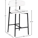 Color_White -- Lupita Off-White Vegan Leather Upholstered Counter Stool IMAGE 8