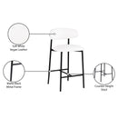  Color_White -- Lupita Off-White Vegan Leather Upholstered Counter Stool IMAGE 9