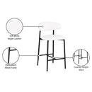Meridian Lupita White Vegan Leather Counter Stool IMAGE 9