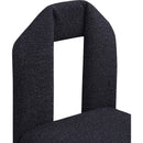 Color_Black -- Bennett Black Boucle Fabric Upholstered Dining Chair IMAGE 7