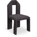  Color_Brown -- Bennett Brown Boucle Fabric Upholstered Dining Chair IMAGE 1