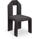  Color_Brown -- Bennett Brown Boucle Fabric Upholstered Dining Chair IMAGE 1
