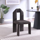  Color_Brown -- Bennett Brown Boucle Fabric Upholstered Dining Chair IMAGE 2